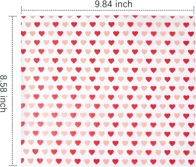 Ocmoiy 100 Sheets Valentine's Day Wax Paper 8.6" x 9.8" Sandwich Wrapping Paper, Colored Decorative Deli Parchment Food Basket Liners for Wrapping Holiday Treats, Candy, Cookies (Sweet Heart) - Image 2